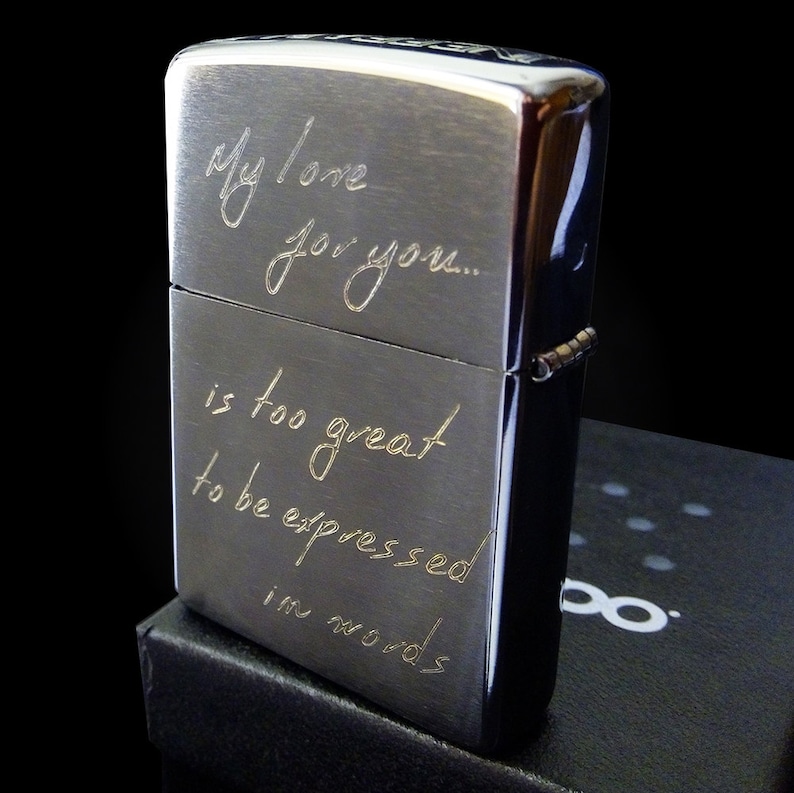 Personalized Brushed Chrome Zippo Lighter 4 Sizes Engraved Etsy