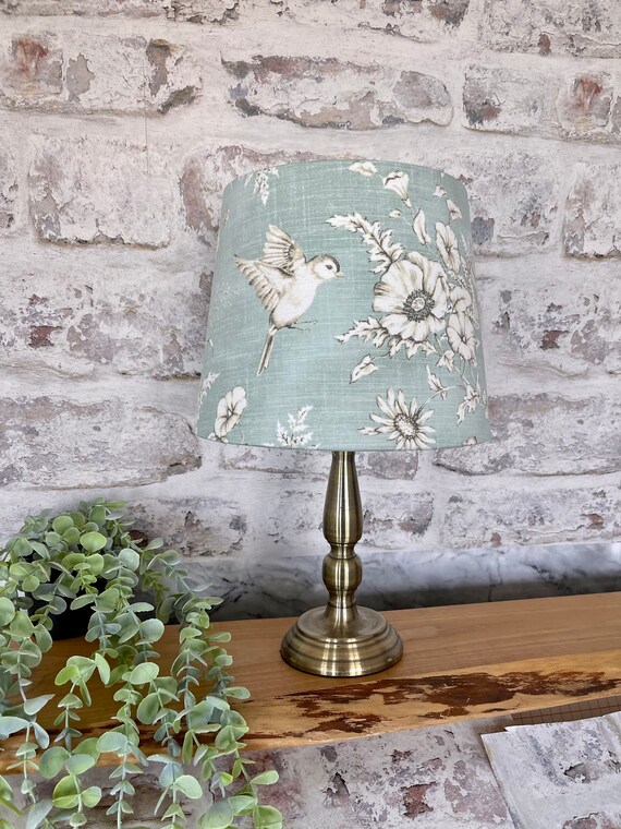 Toile Finch in Duck Egg Blue Lampshades by Berry & Grouse Etsy UK