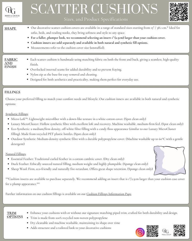 scatter cushion buyers information guide