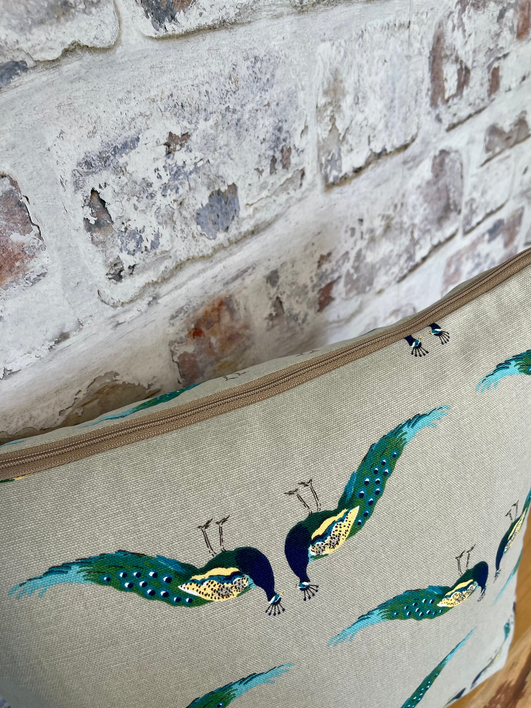 Sophie Allport Peacock Scatter Cushion by Berry & Grouse Etsy