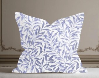 William Morris Blue (Medium Print) Cushion, Handmade Morris Pillow, Decorative Scatter Cushion, Arts & Crafts Sofa Cushion