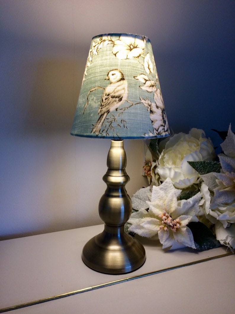 Toile Du Jouy Finch in Duck Egg Blue Lampshades by Berry & Etsy UK
