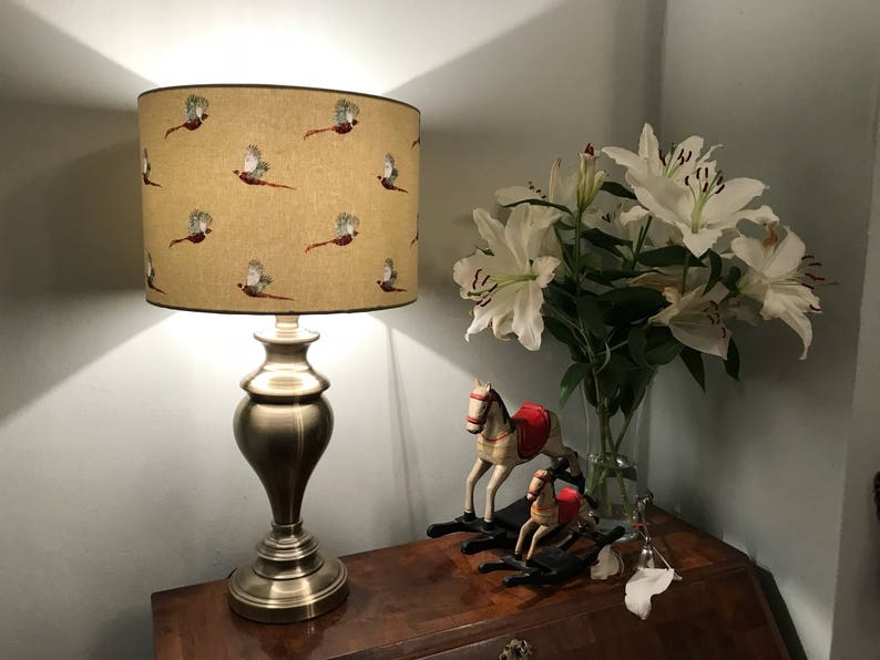 Sophie Allport Flying Pheasant in Stone Green by Berry & Etsy UK