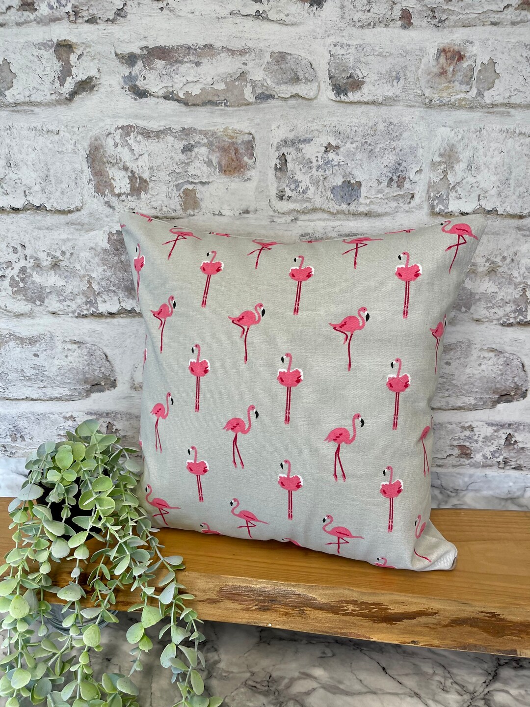 Sophie Allport Flamingos Scatter Cushions by Berry & Grouse Pink Infill