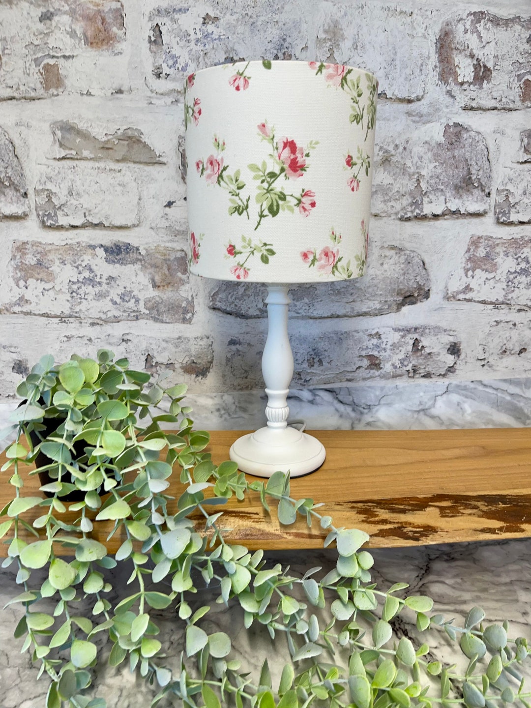 William Morris Charlotte Rose Lampshades by Berry & Grouse Vintage Floral Pink Table Lamp