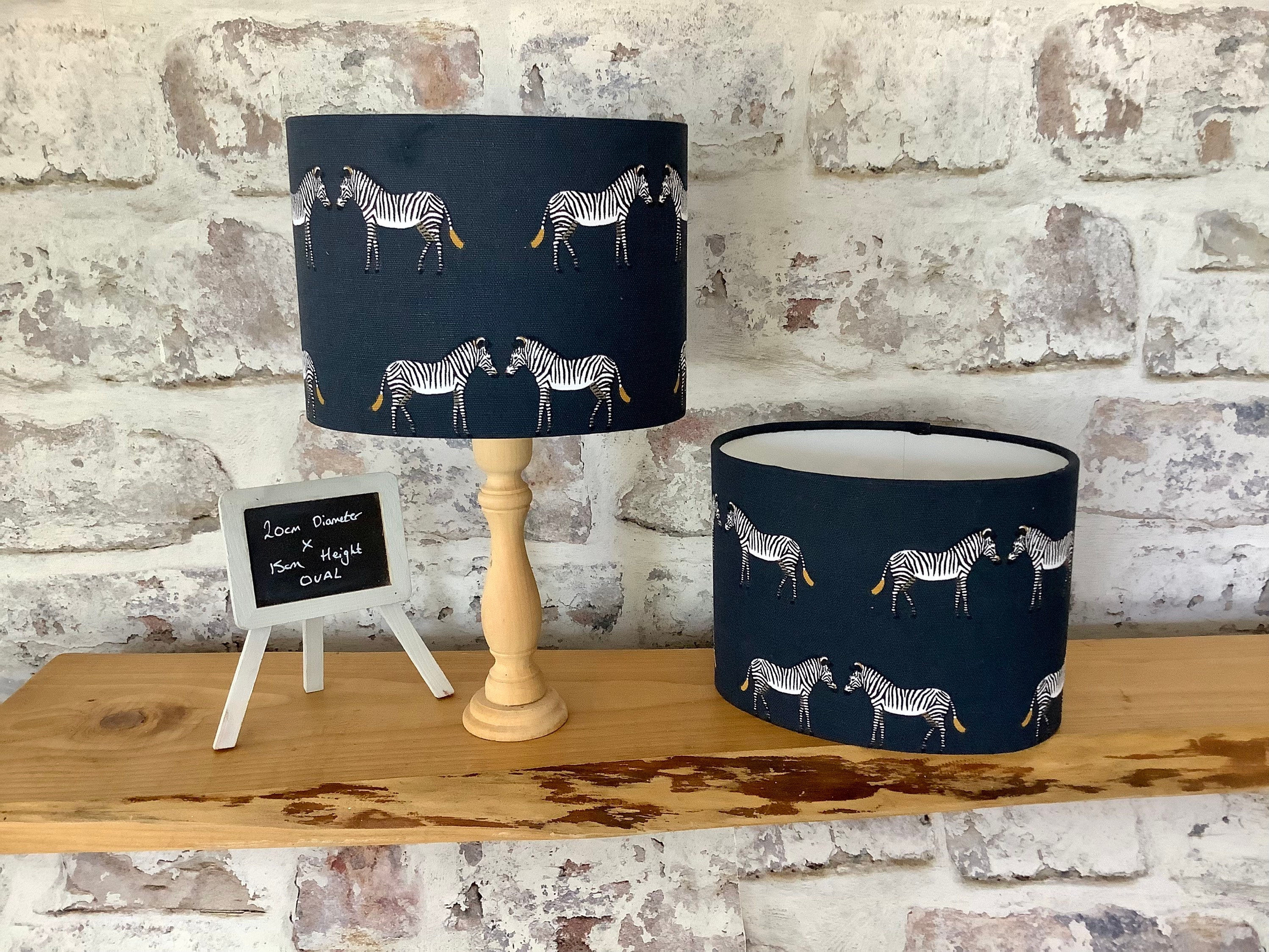 Sophie Allport Zebra Lampshade by Berry & Grouse Safari Etsy
