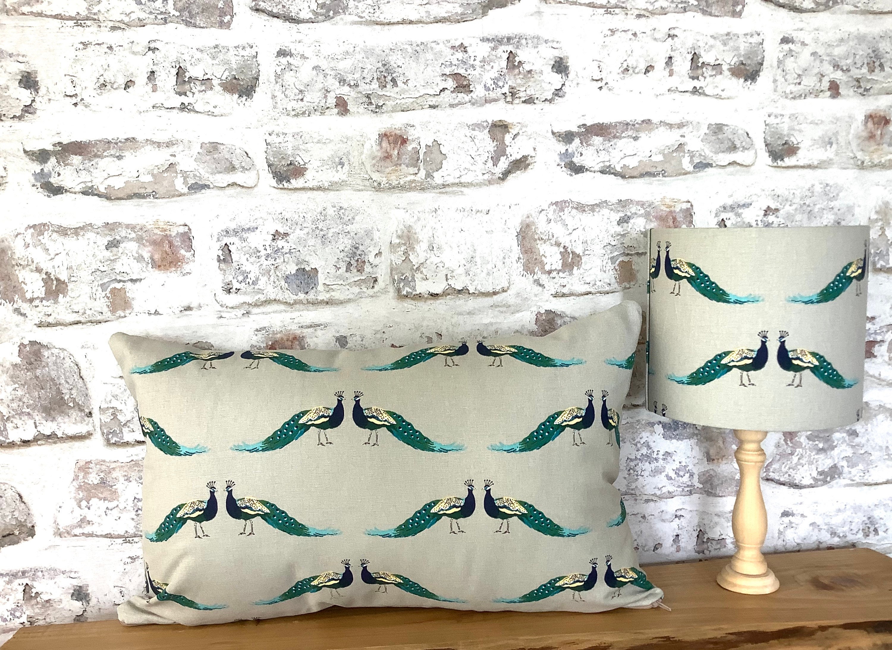 Sophie Allport Peacock Scatter Cushion by Berry & Grouse Etsy