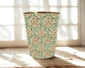 William Morris Orchid in Buttercup Waste Paper Bin by Berry & Grouse - office - office supplies - trash can - vintage