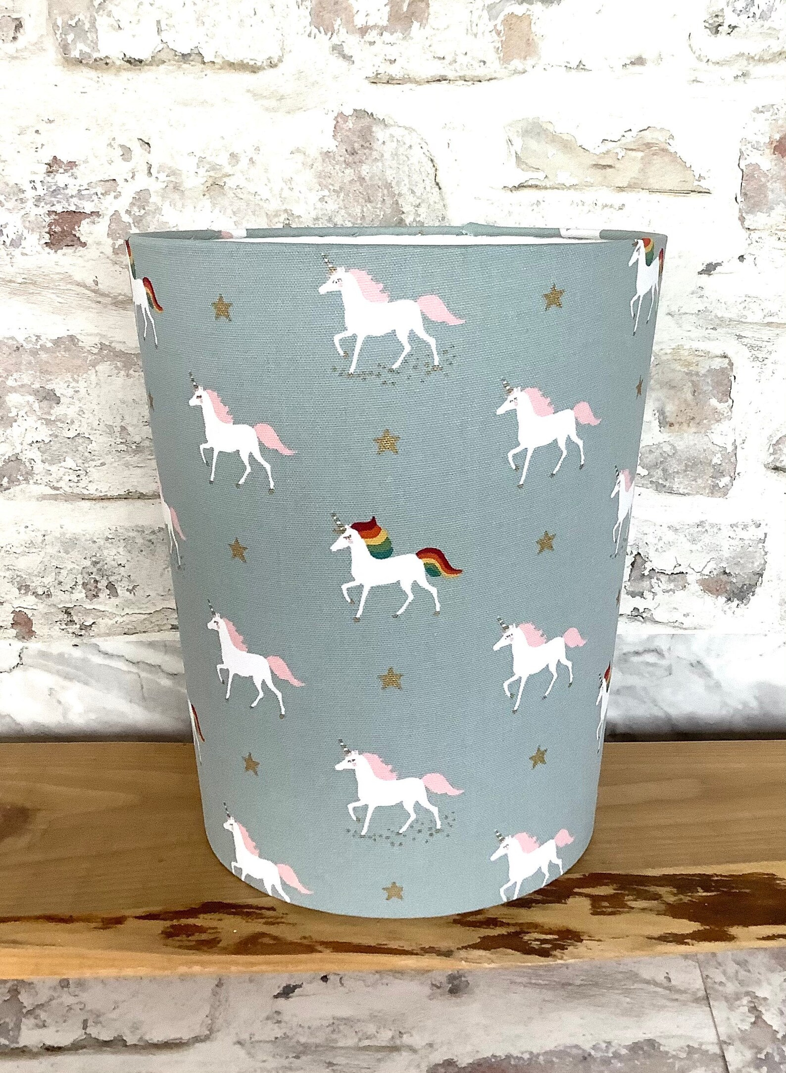 Sophie Allport Unicorn Fabric Waste Paper Bin by Berry & Etsy UK