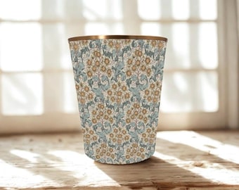 William Morris Orchid in Tourmaline Waste Paper Bin by Berry & Grouse - office - office supplies - trash can - vintage