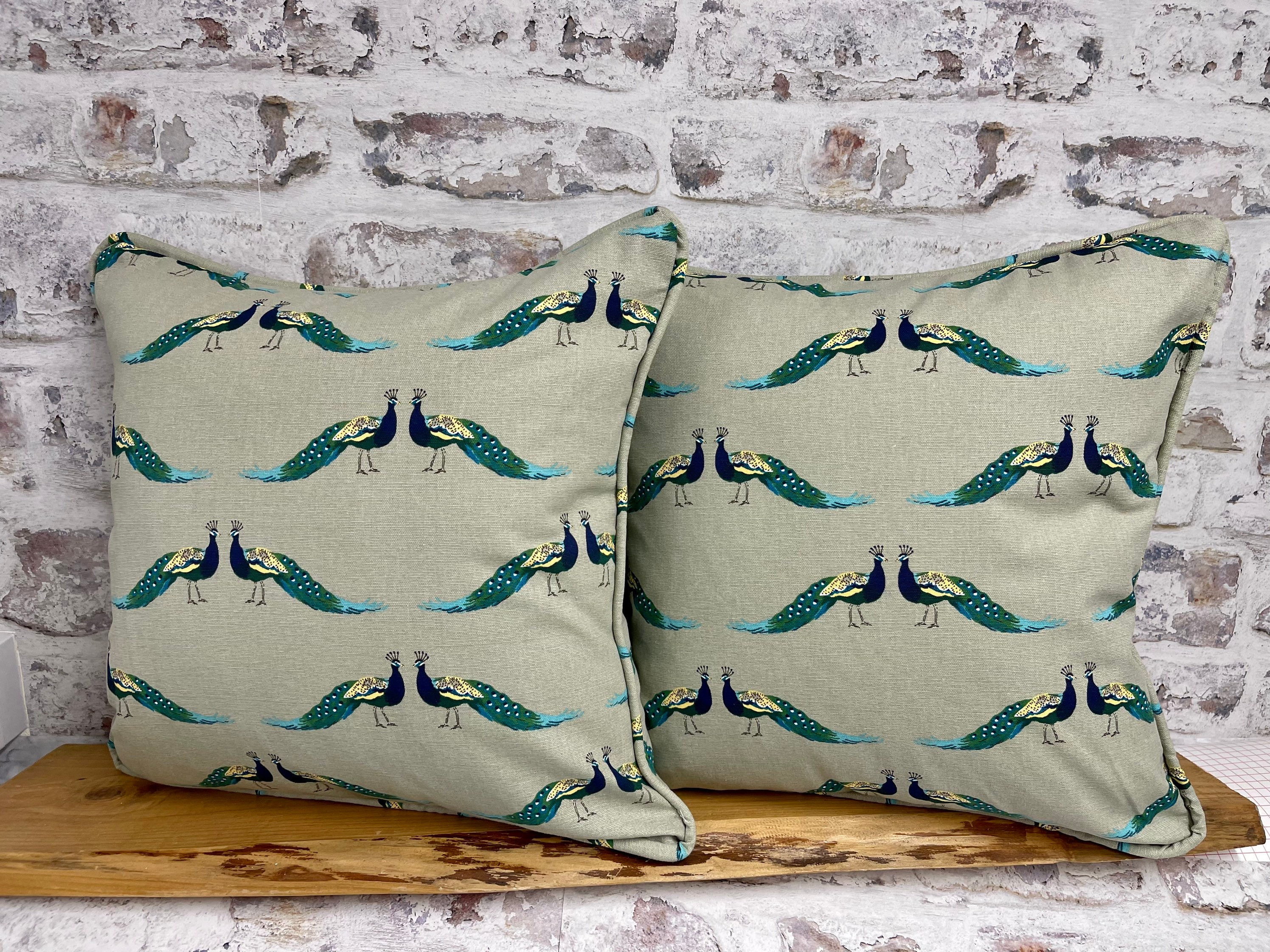 Sophie Allport Peacock Scatter Cushion by Berry & Grouse Etsy