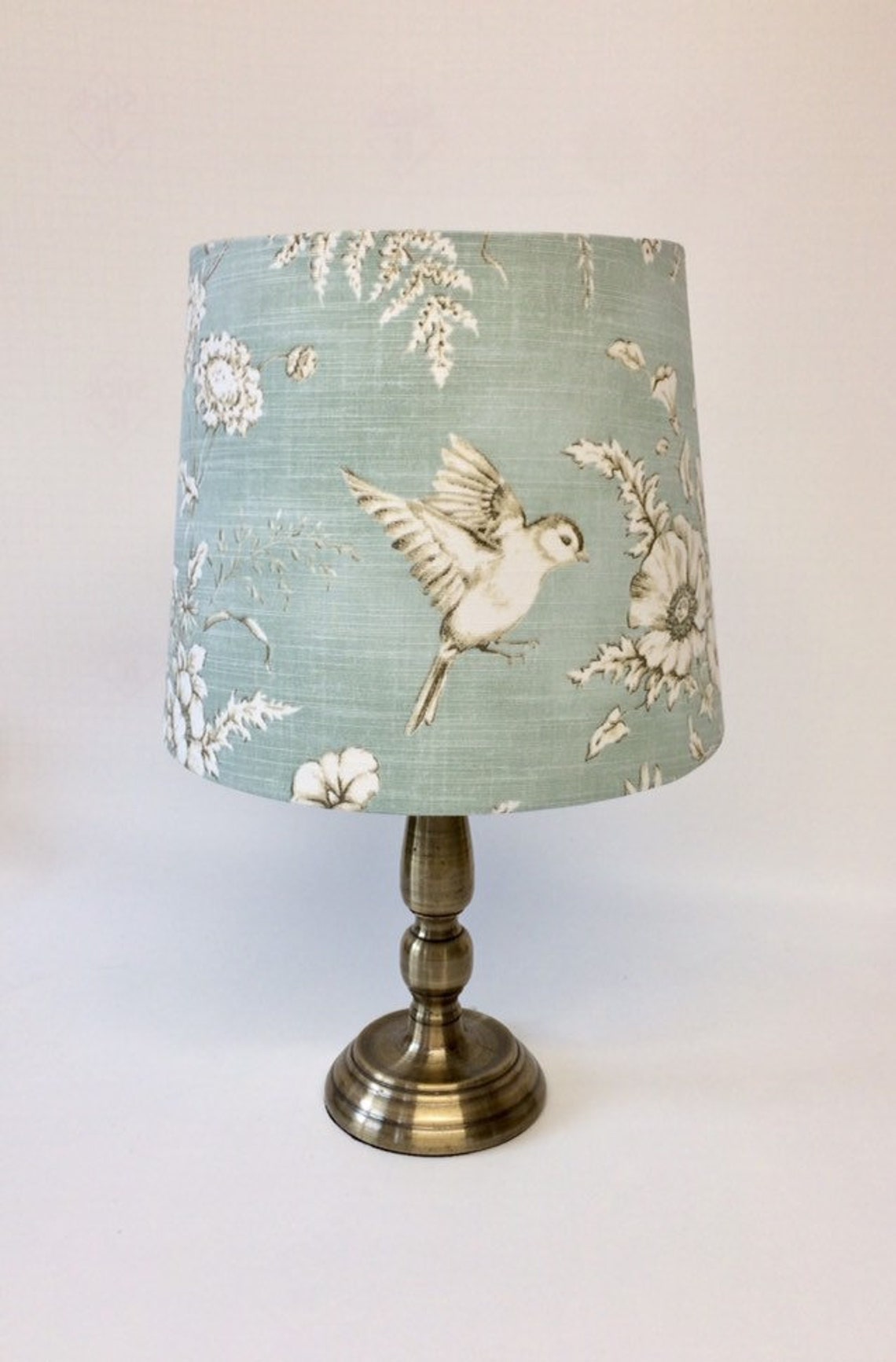 Toile du Jouy Finch in Duck Egg Blue Lampshades by Berry & Etsy
