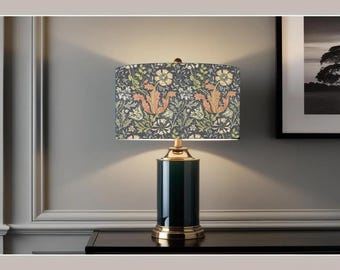 William Morris Crompton Floral Lampshade, Handmade Fabric Lamp Shade, Drum Oval Empire or Candle Clip, Ceiling Pendant or Table Lamp
