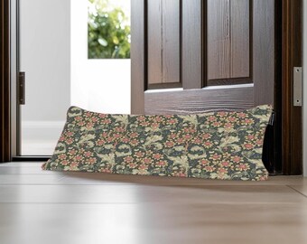 William Morris Orchid in Nightshade Draught Excluder by Berry & Grouse - vintage - polyester/feather/wool insert included