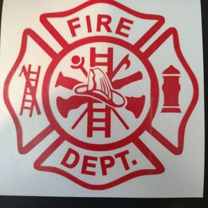 Fire Department Maltese Cross Decal
