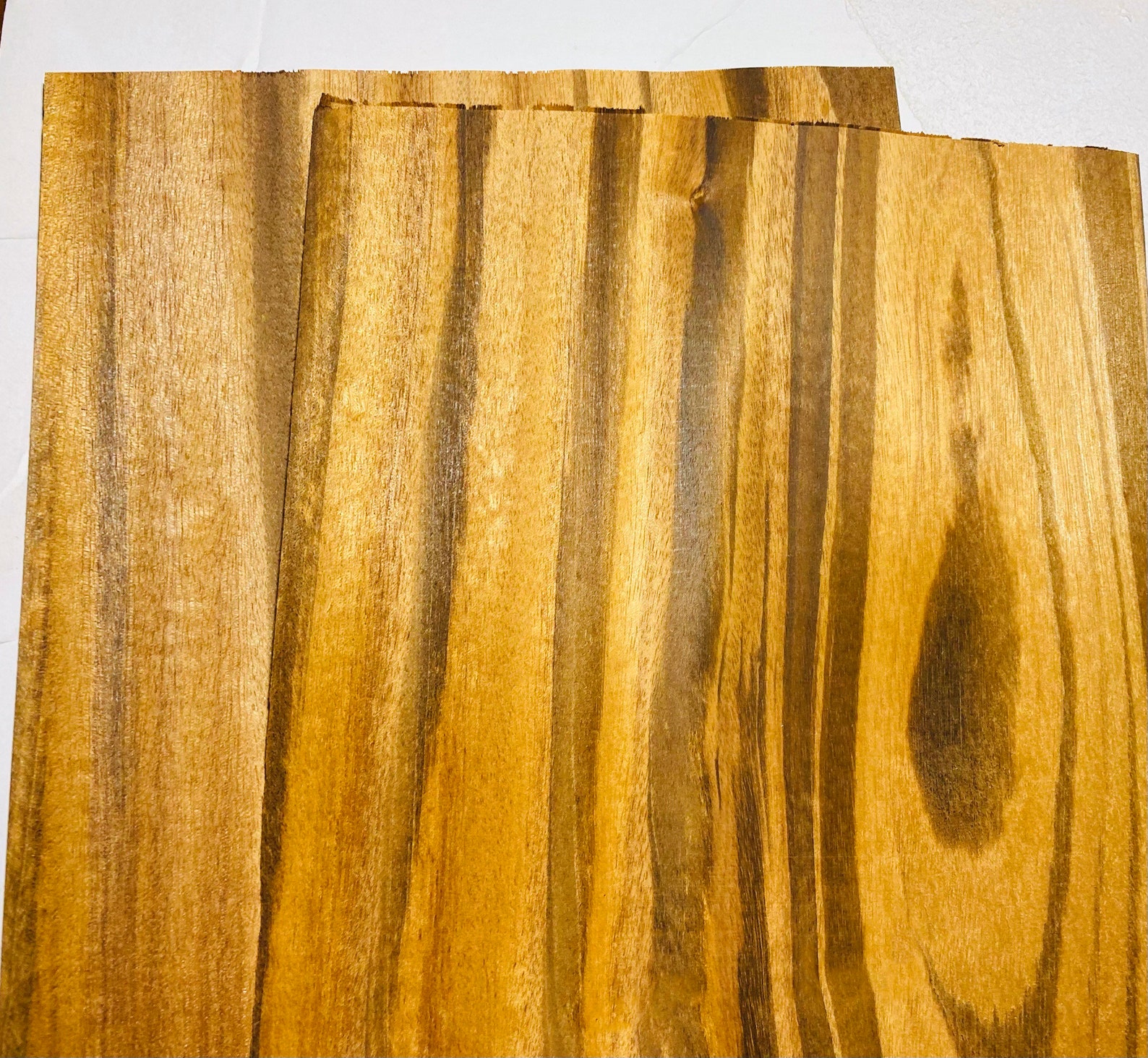 Koa Natural Exotic Wood Veneer 2 Sheets 610W X 24L Etsy