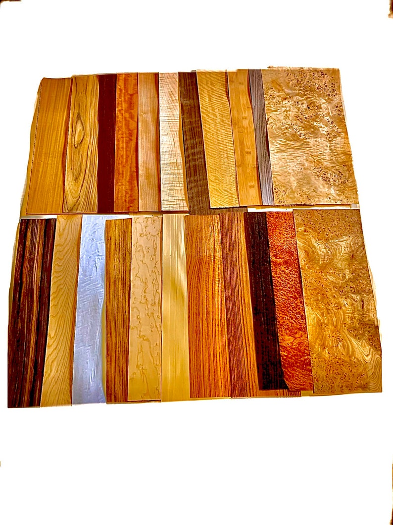 Raw Exotic Veneer Variety Pack 10 Sheets 24 Long Etsy