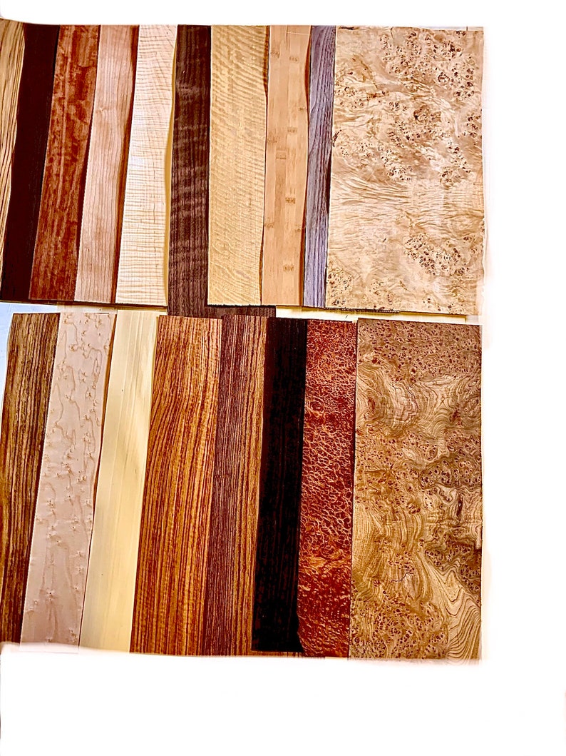 Raw Exotic Veneer Variety Pack 10 Sheets 24 Long Etsy