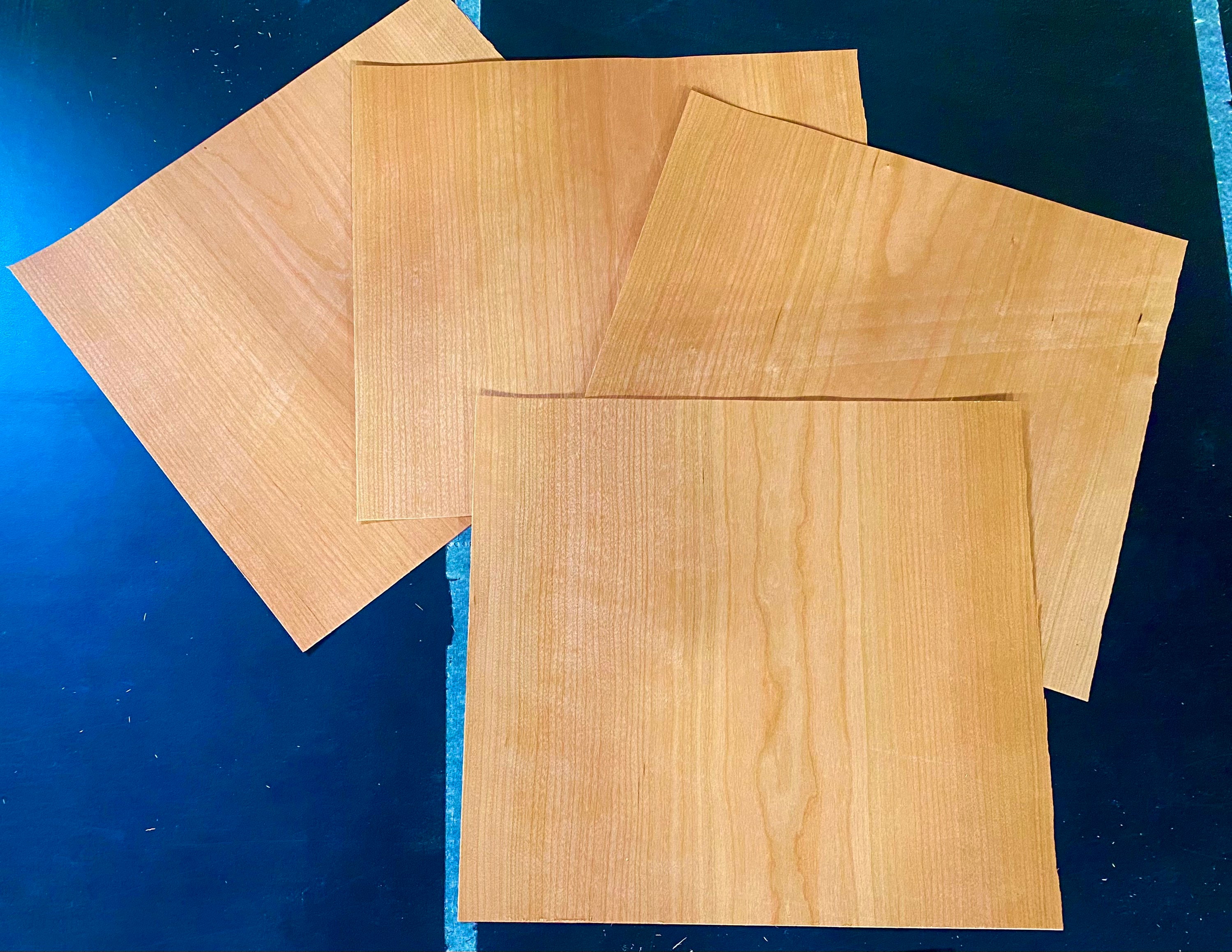 Cherry Raw Wood Veneer 4 sheets 12W x 12L Etsy