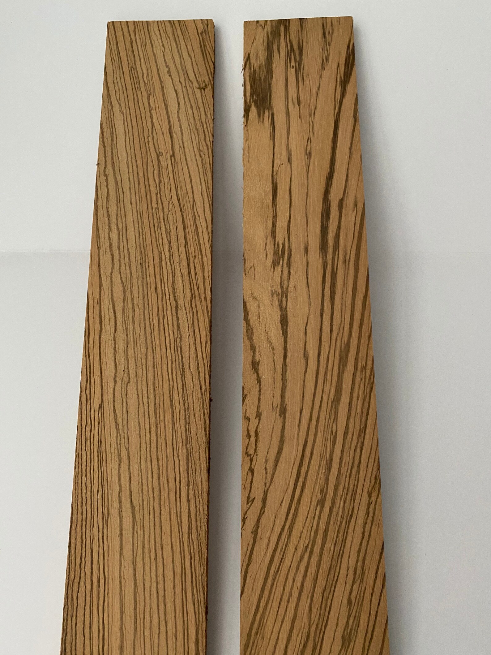 Zebrawood hardwood board planks 2 boards 3W x 24L x 1/4 Etsy