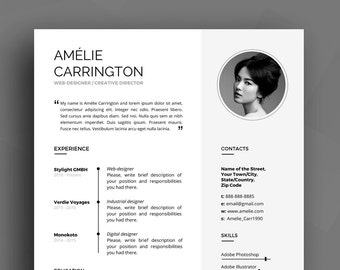 resume portfolio etsy