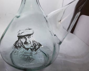 Personalized wine jug - engraved with photo