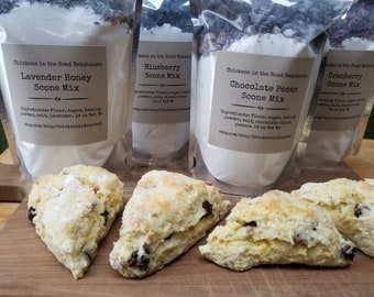 Scone Mix, Scones, Hand-Crafted Mix, English Scones, Choose Your Flavor, 1 Mix