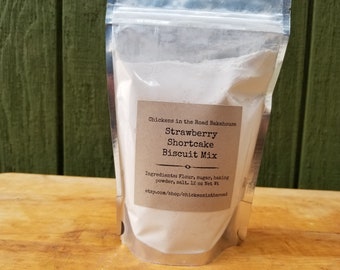 Strawberry Shortcake Mix, Shortcake Biscuits, Hand-crafted Mix, Shortcake Mix