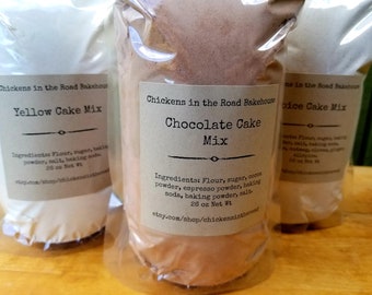 Cake Mix, Hand-Crafted Cake Mix, Made-From-Scratch Cake, Chocolate Cake, Yellow Cake, Spice Cake, White Cake, Peanut Butter Cake, 1 Mix