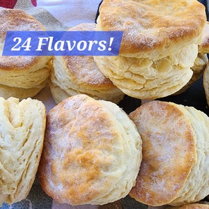 Biscuits, Southern Biscuits, Artisan Biscuits, Large, 1 Dozen, Hand-Crafted Bread, Bakery Biscuits