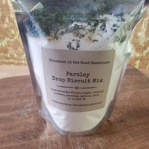 Parsley Drop Biscuit Mix, Biscuits, Hand-Crafted Mix, Bakery Biscuits, Herb Biscuits