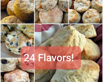 Biscuits, Southern Biscuits, Artisan Biscuits, Large, 1 Dozen, Hand-Crafted Bread, Bakery Biscuits