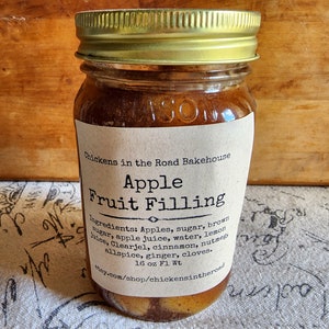 16 oz Apple Fruit Filling, Hand-crafted Pie Filling, Apple Filling, Apple Pie