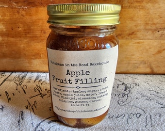 16 oz Apple Fruit Filling, Hand-crafted Pie Filling, Apple Filling, Apple Pie