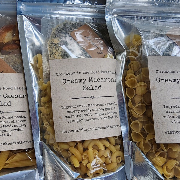 Pasta Salad Mixes, Hand-Crafted Mixes, Macaroni Salad, Italian Salad, Caesar Salad, Ranch Bacon Salad, Salad Mixes, 1 Mix