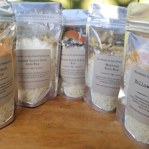 Rice Mixes, Hand-Crafted Mixes, Rice, Cheddar Rice, Yellow Rice, Mexican Rice, Herb Rice, 1 Mix