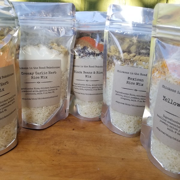 Rice Mix: Cheddar, Mexican, Herb, Garlic, Black Bean, Yellow - Single Mix, Hand-Crafted