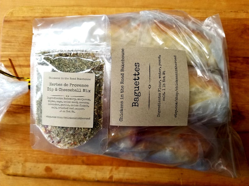 Baguettes & Dipping Oil Mix 3 Loaves Herbes de Provence Mix Etsy