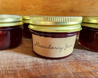 4 oz Strawberry Jam, Hand-Crafted Jam, Jam, Jelly