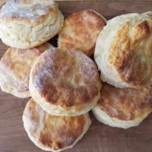Cathead Biscuits, Southern Biscuits, Artisan Biscuits, Extra Large, 8 Biscuits, Hand-Crafted Bread, Bakery Biscuits
