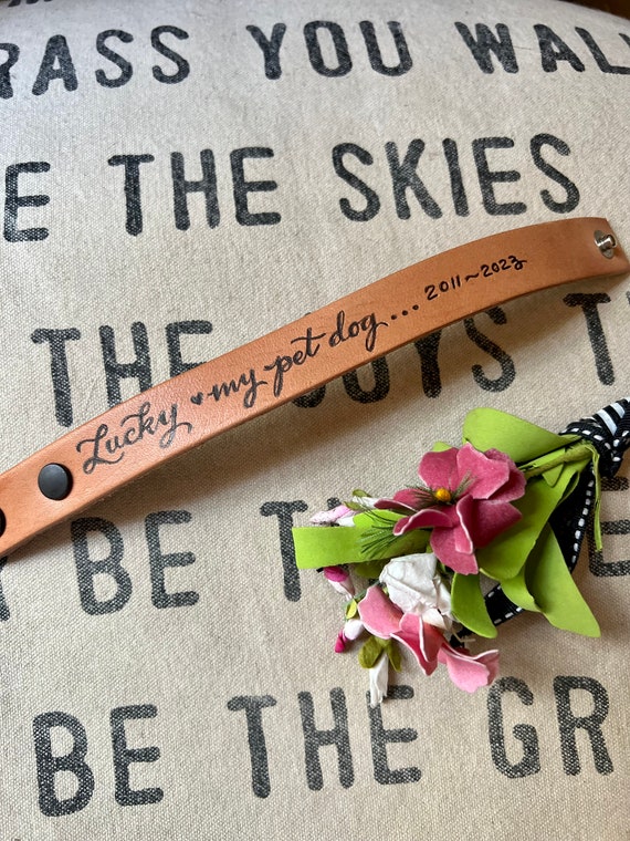 Custom hand lettered leather strap bracelets - choice of special word/name or short quote/scripture - Perfect Christmas stocking stuffers