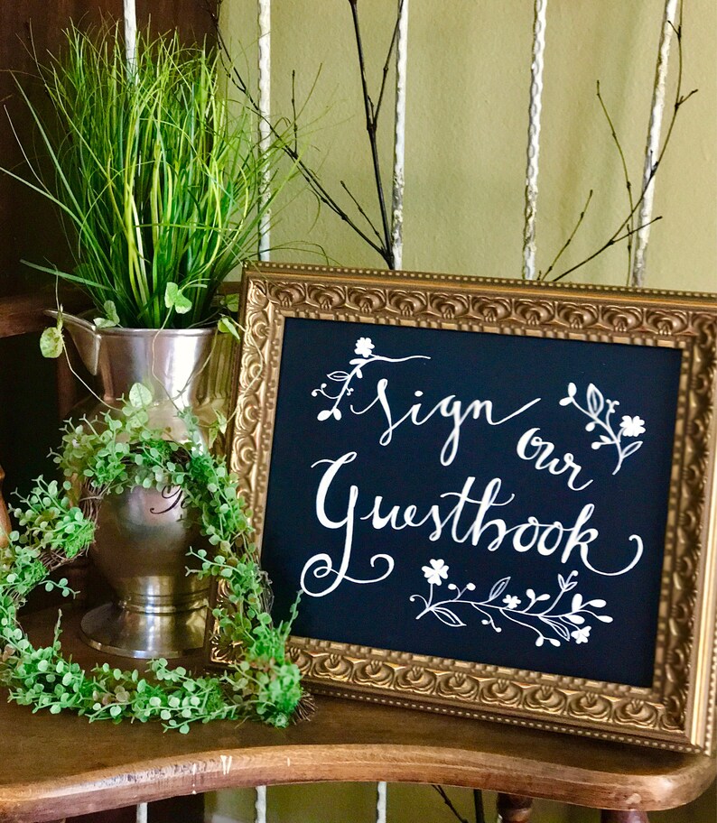 Sign Our Guestbook Chalkboard OR Art Paper Art Paper/white or - Etsy