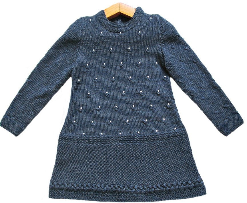 Girls navy sweater dress online