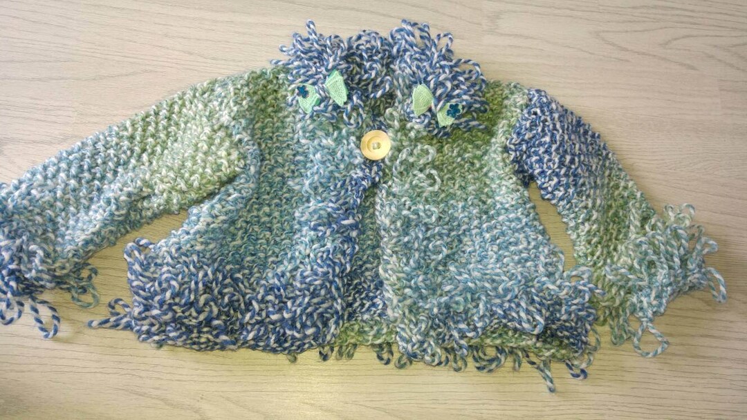 Handknit Loopy Girls Swing Cardigan - Etsy UK
