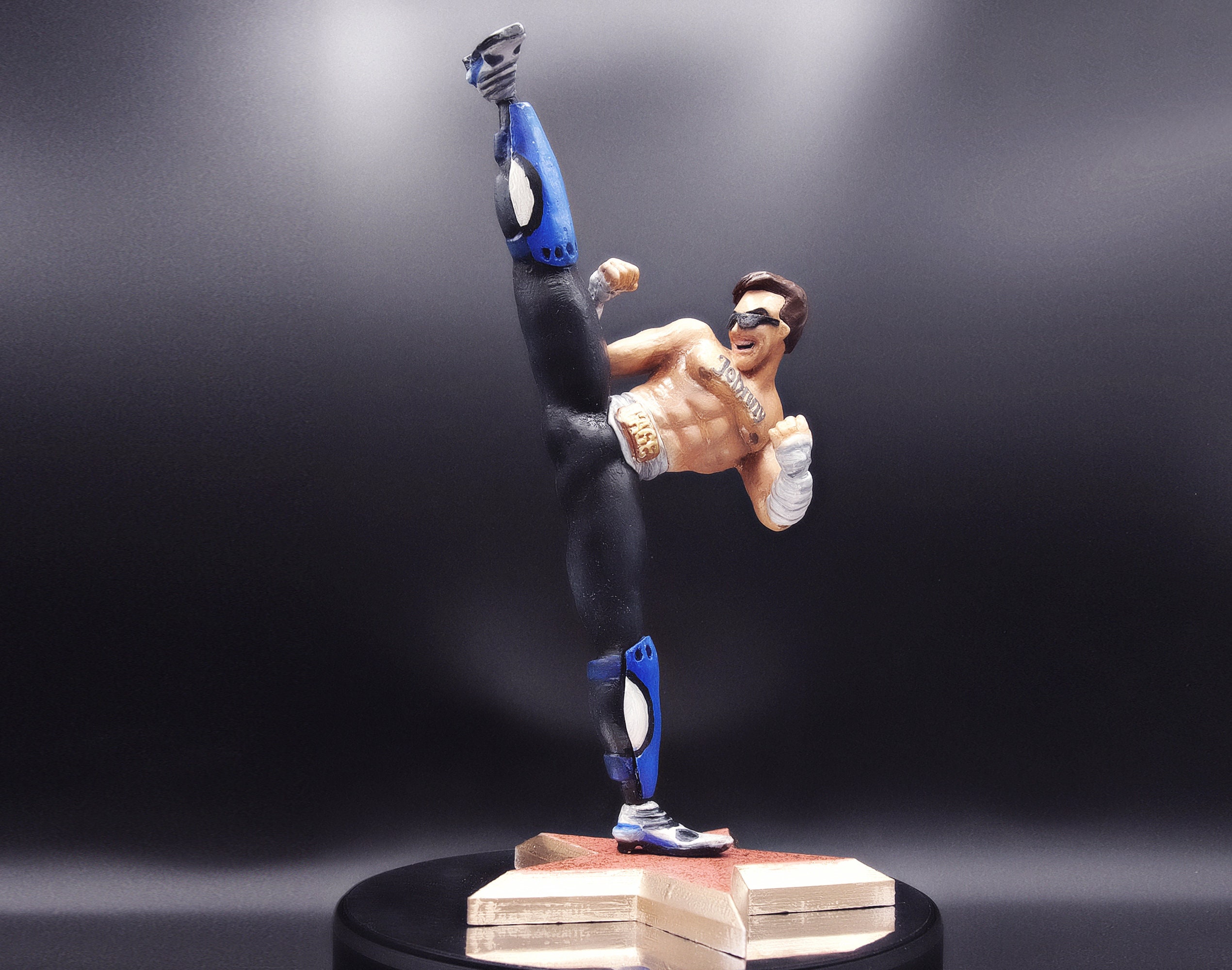Johnny Cage Mortal Kombat 2 Statue Personnalisée 1/8 Etsy