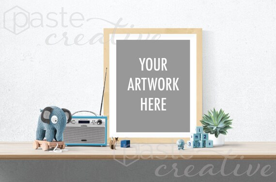Styled Stock Image Frame Blue And White