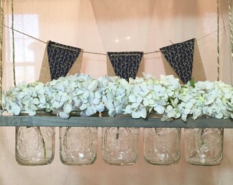 Sostenedor de tarro de albañil horizontal // Jarer // Florero