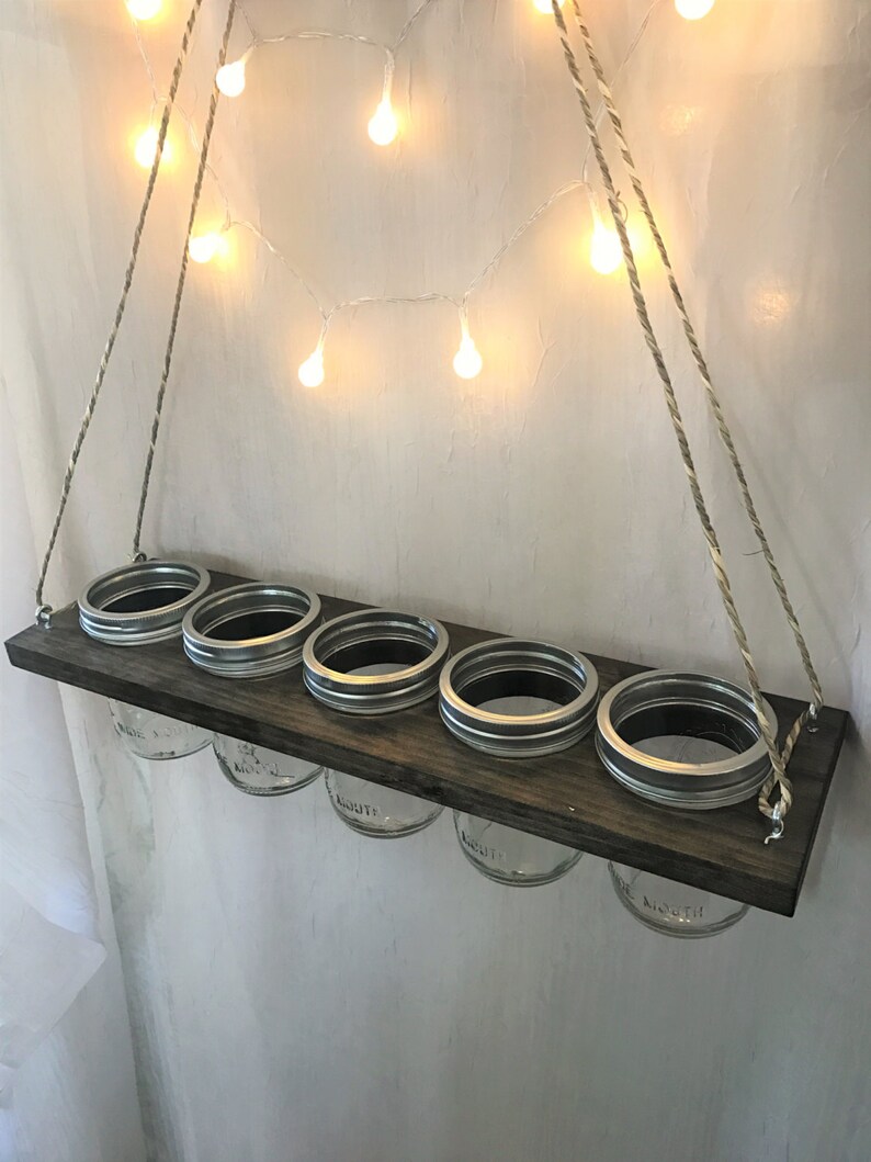 Floating Mason Jar Holder // Planter // Vase // Candle Holder Etsy