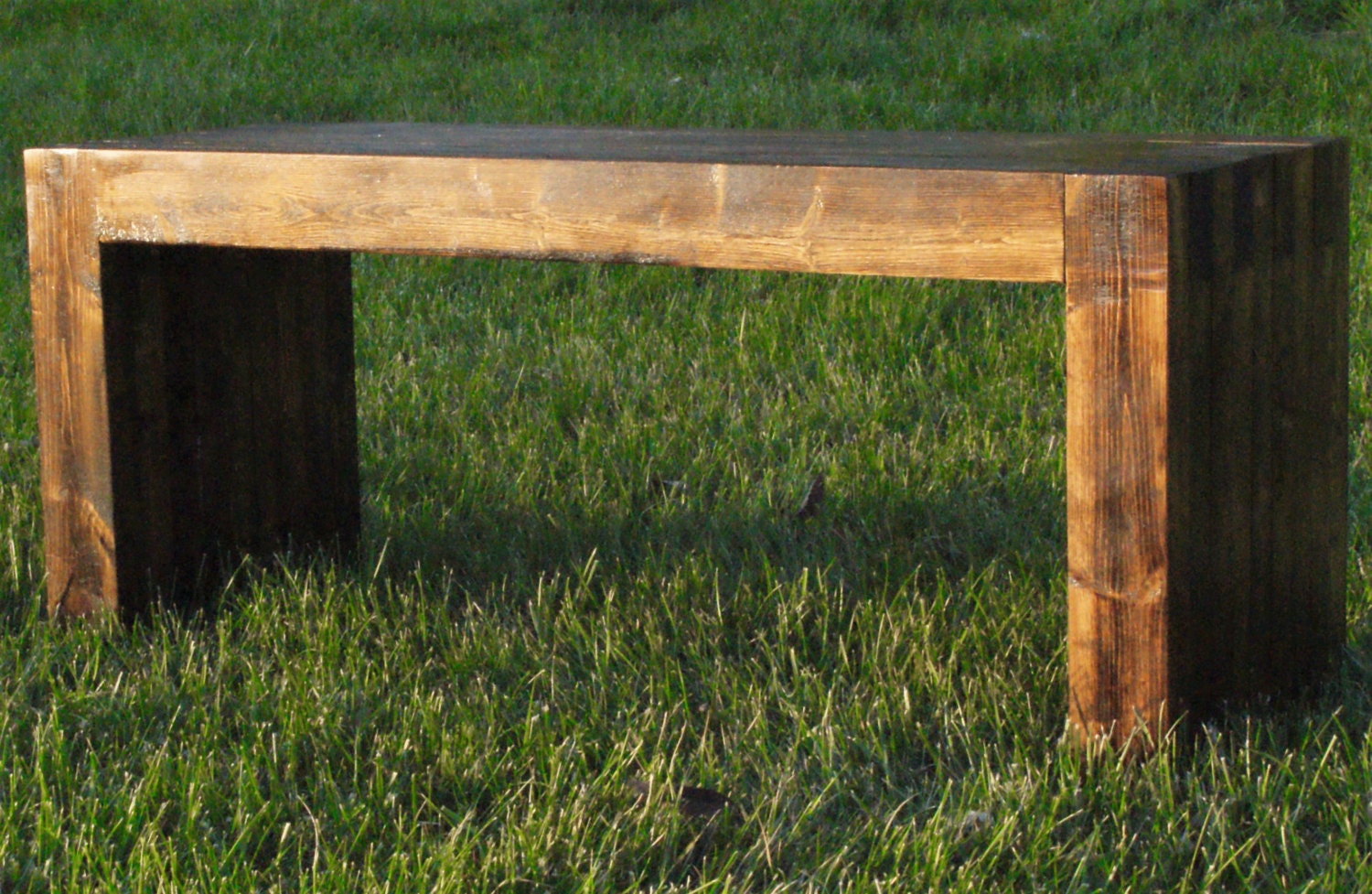 Moderne Kiefer Massiv Holz Bank Weatherproofed für den | Etsy