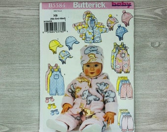 Butterick B5584 Very Easy Sewing Pattern for Infants' Outerwear in sizes NB, S, M